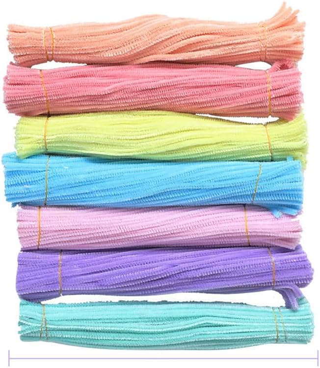 100 PCS Pipe Cleaners Craft Supplies Multi-Color Chenille Stems for Art and Craft Projects Creative DIY Decorations (02)