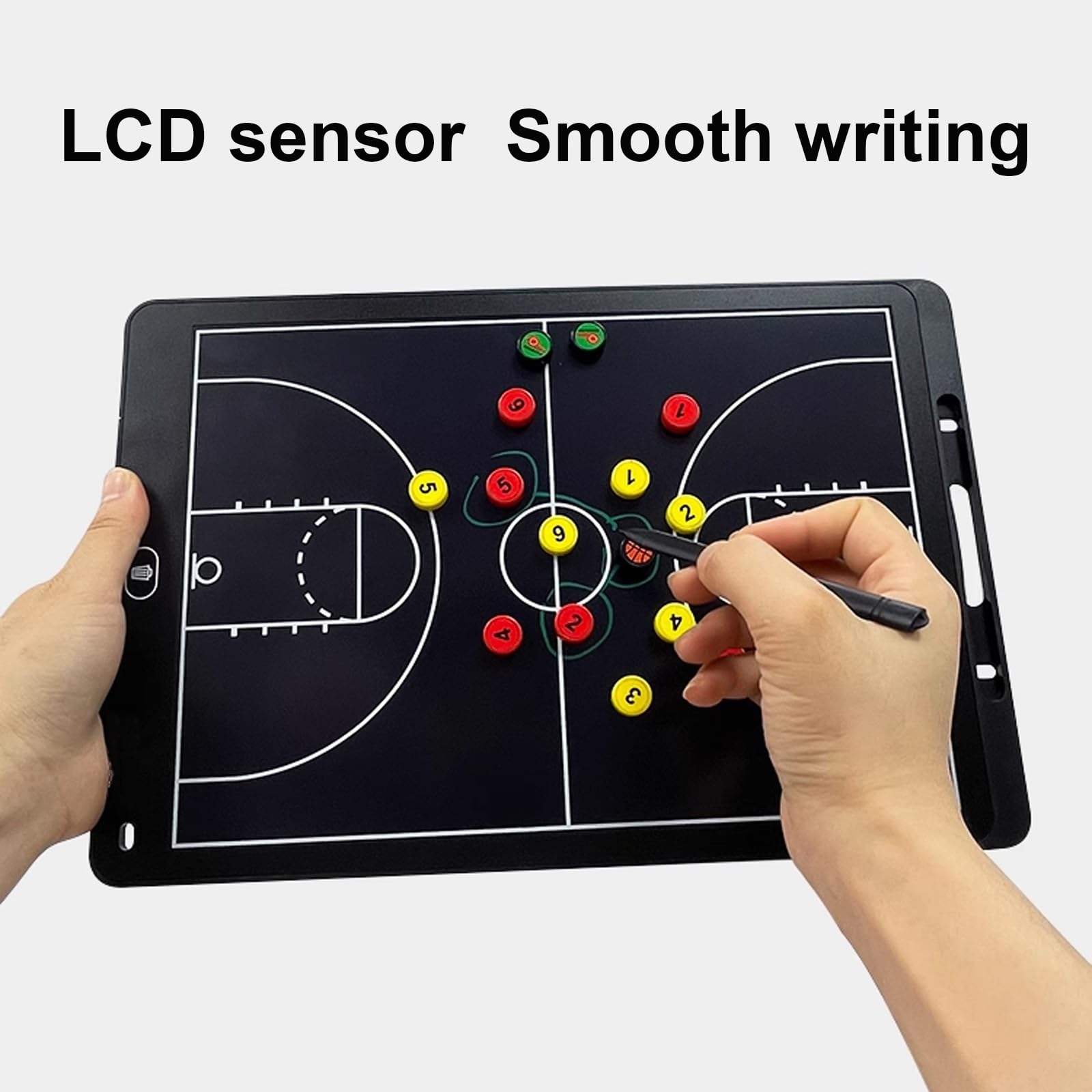 Pizarra Táctica de Baloncesto LCD Electronic de 16 Pulgadas, Tablero Electrónico de Entrenamiento, Pizarra Entrenador, Tablero Táctico , Pizarras Estratégicas , para Entrenamiento de Competición