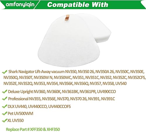 Miniatura 2 de Repuesto de filtro compatible con Shark Navigator Lift-Away aspiradora NV350 NV351 NV352 NV357 UV540, Deluxe NV360 UV440, NV355 NV370 NV391, 2