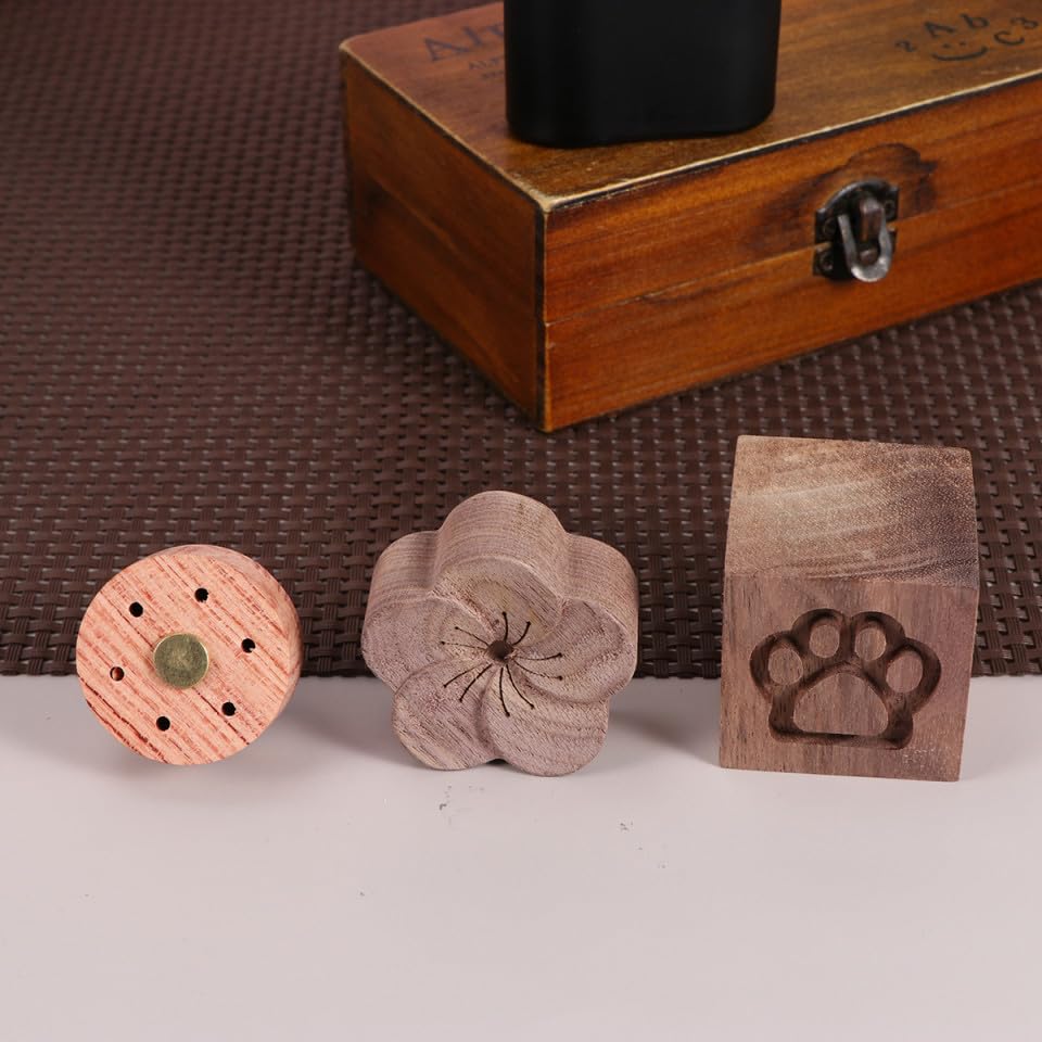 Difusor de aromaterapia de madera color marrón claro miniatura 4
