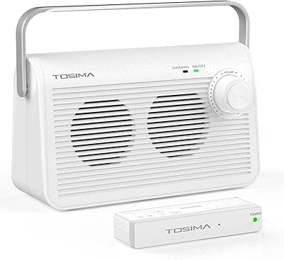 Tosima TV9000W Wireless Speaker for TV, Easy Control Portable TV Soundbox for Elderly TV Need 3.5mm Jack or Audio Out Plug