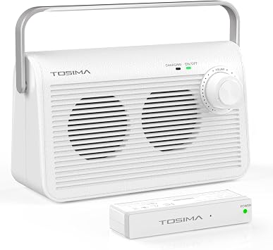 Tosima TV9000W Wireless Speaker for TV, Easy Control Portable TV Soundbox for Elderly TV Need 3.5mm Jack or Audio Out Plug