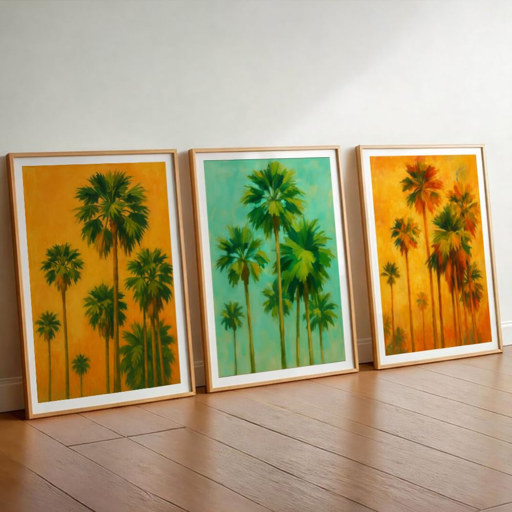 Karaaly Set of 3 Flower Wall Painting for Bedroom & Painting -12
