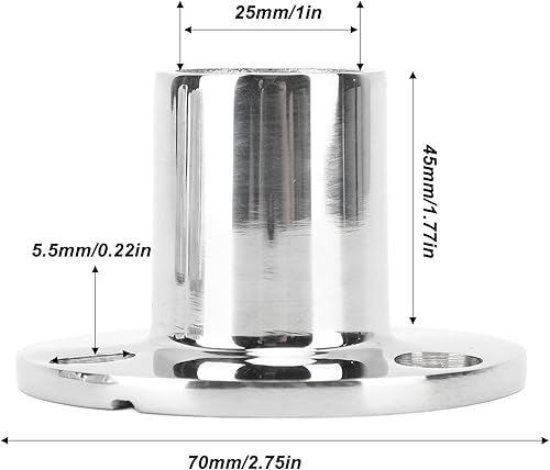 Miniatura 4 de banapoy 4 unidades, base de barandilla de mano para barco, barandilla de mano de acero inoxidable 316 de 90 grados, accesorios marinos, base redonda