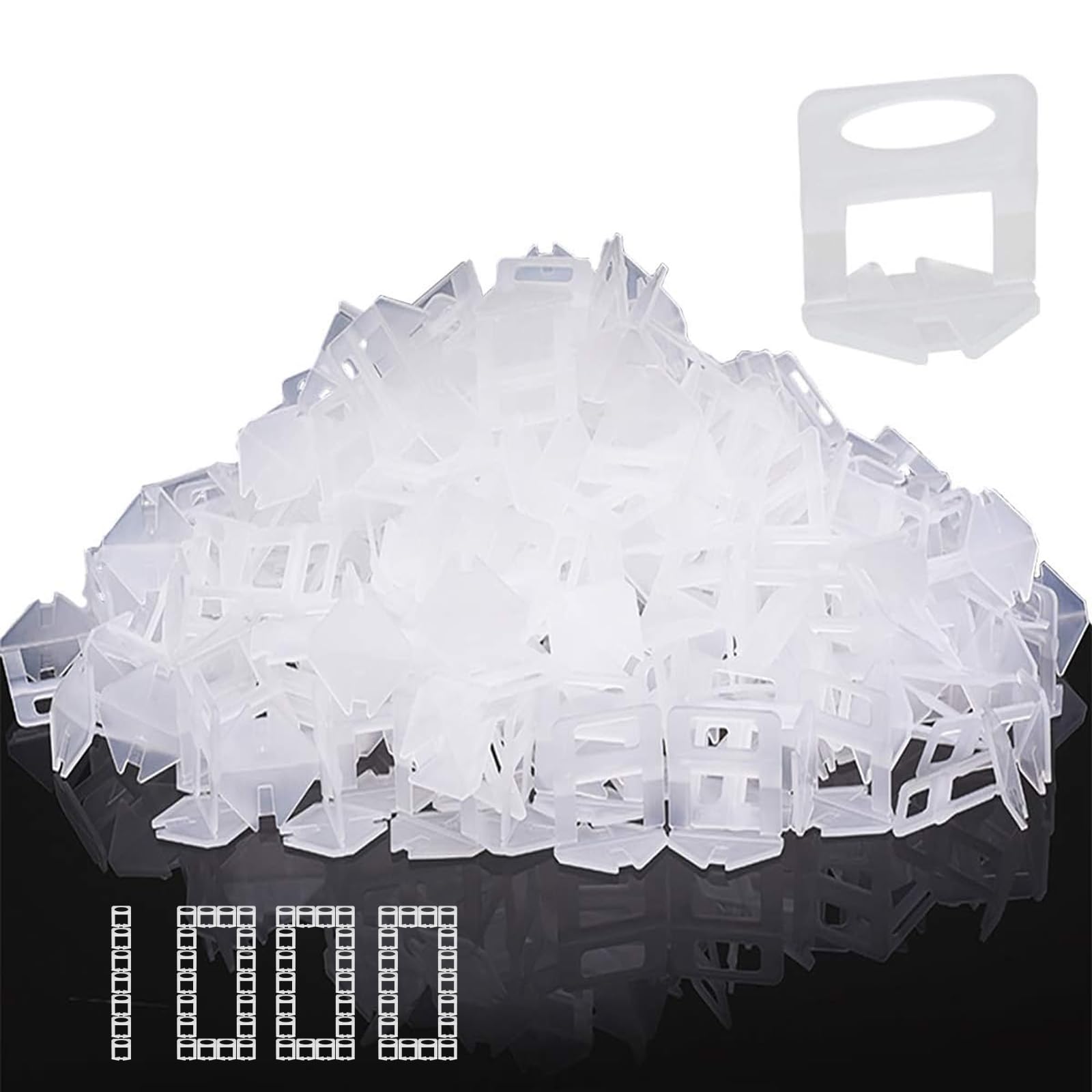 Storystore 1000 pezzi linguette standard larghezza fuga 1,5 mm, sistema di livellamento piastrelle aiuto livellamento linguette di trazione larghezza fuga ausilio per la posa per piastrelle altezza 3