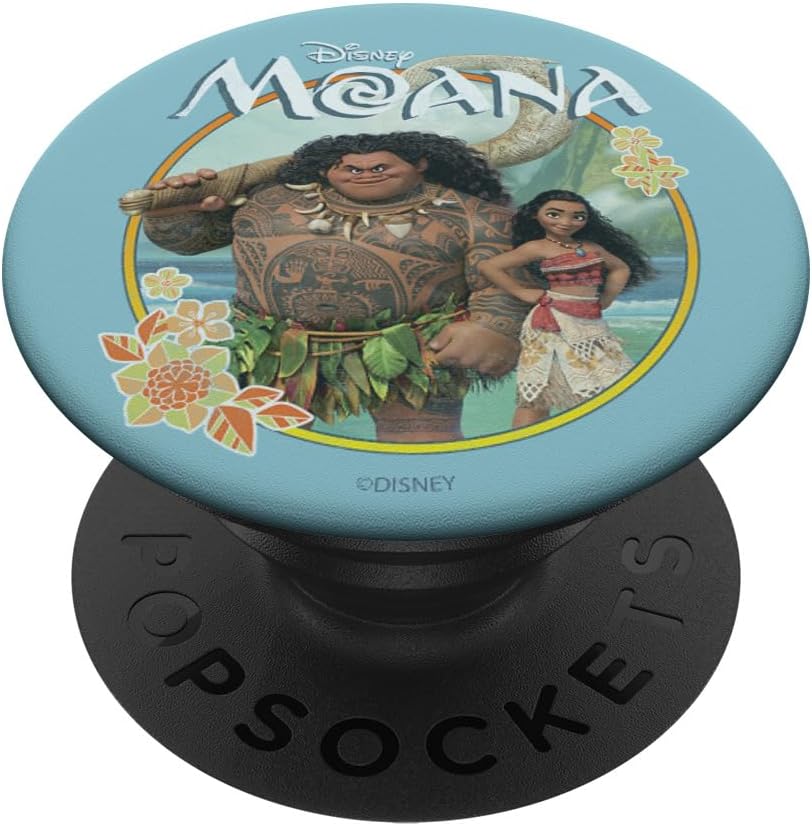 Disney Moana Maui And Moana Circle Portrait PopSockets MagSafe PopGrip for iPhone
