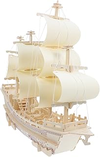 木製模型船組み立てキット 3d木製パズル 模型ボートキット 大人と初心者向け DIY クラフト ホームオフィス装飾