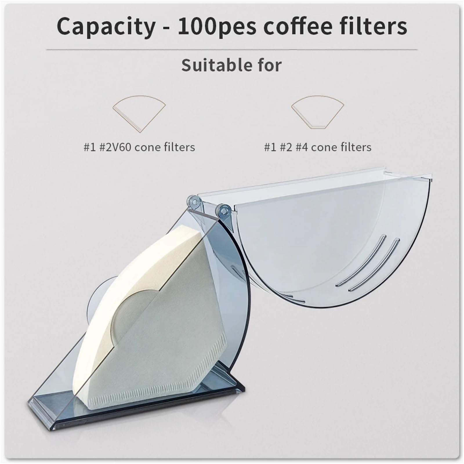 Kaffeefilterpapierhalter Box Kaffeefilter Aufbewahrungsbehälter Halter Rack Barista Café Zubehör Küchenutensilien Für Kaffeebar(Black)