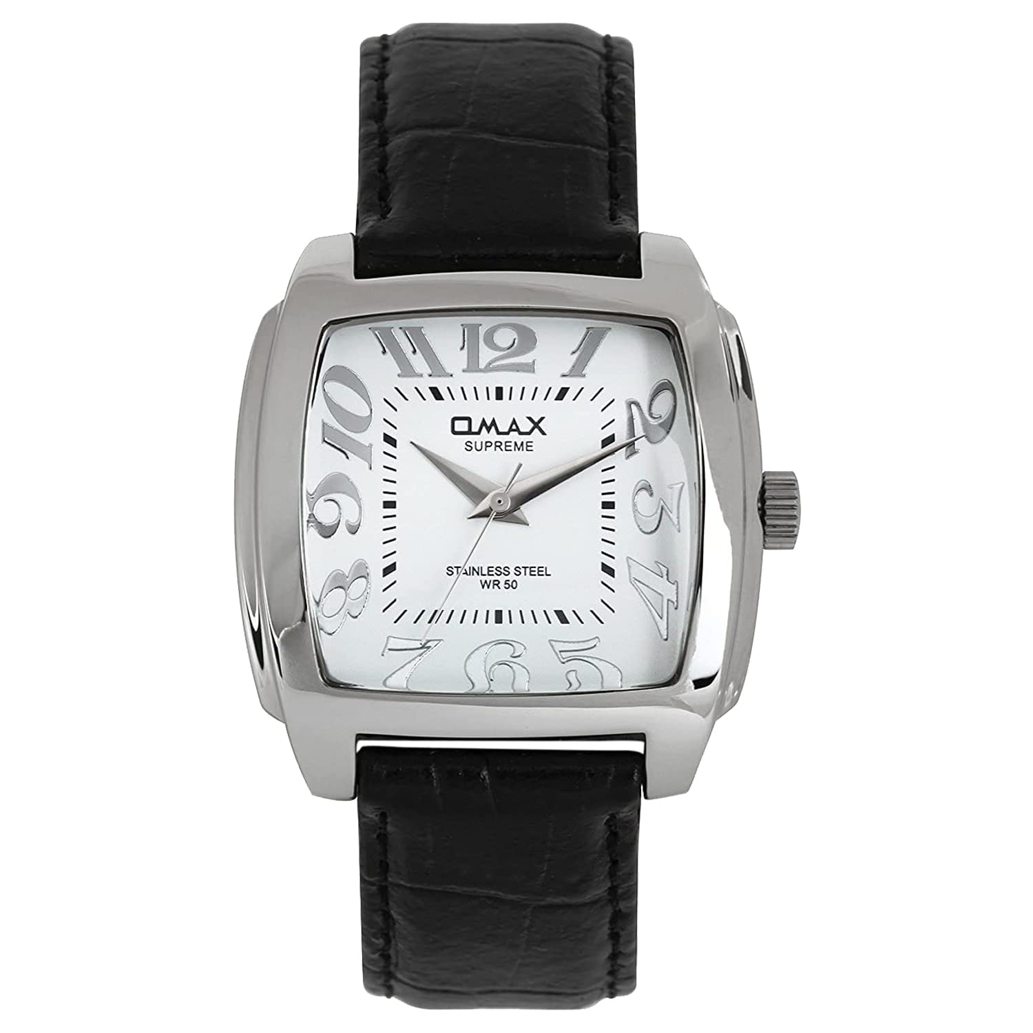 OMAX White Dial Analog Watch for Men (Dial White Strap Black Long Lasting Leather) -SS311 (B00U8VN1TI) Amazon Price History, Amazon Price Tracker