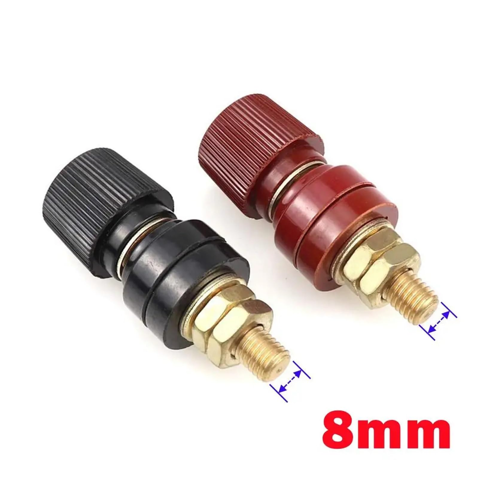 Power Junction Post Connectors Brass Stud Power Junction Post Connectors 6mm 8mm Replacement Terminals Kit(8mm)