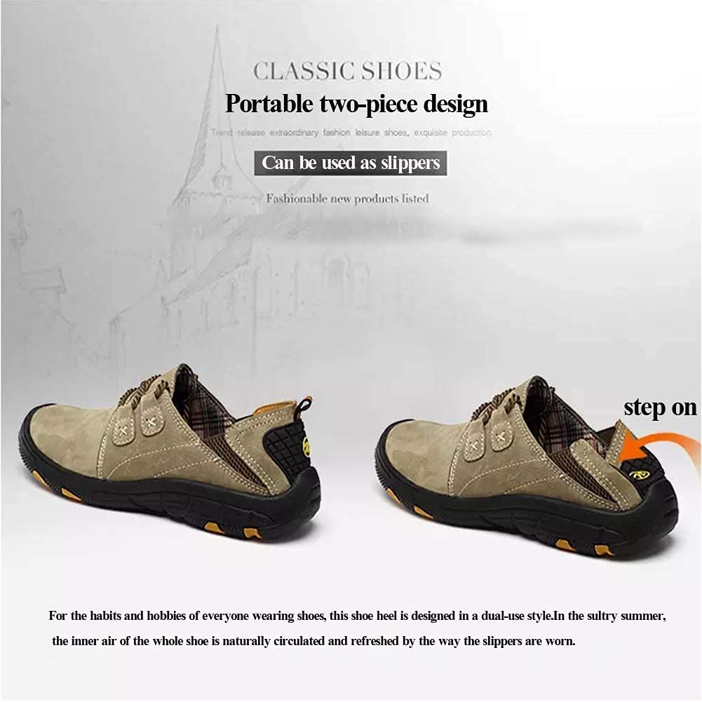Mocassins et Chaussures de Sport Hommes en Cuir Oxford Driving Flats Extérieur Marcher Chaussures de Randonnée à la Mode