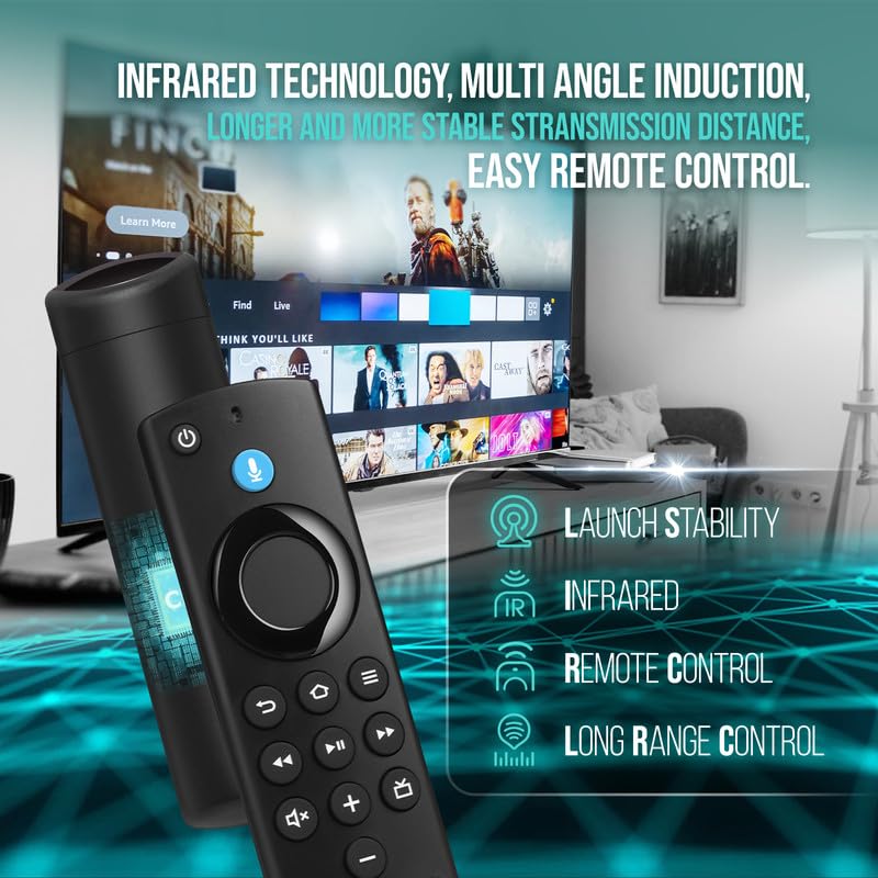Image of Voice Remote Replacement Control Compatible with All FireSeries, for Stick 4K Max /4K (1st /2nd Gen) & All Fire-TCL TVs Cube, TVs Stick (2nd /3rd Gen) /Lite /QLED, and Insignia Pioneer HD Omni Series