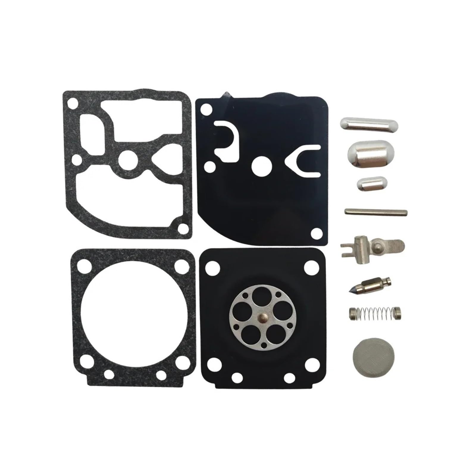 Dingmao Kit de reconstrucción de reparación de carburador apto for Hus 445 445E 450 450E línea de filtro de combustible y aire motosierra reemplazar pieza de repuesto