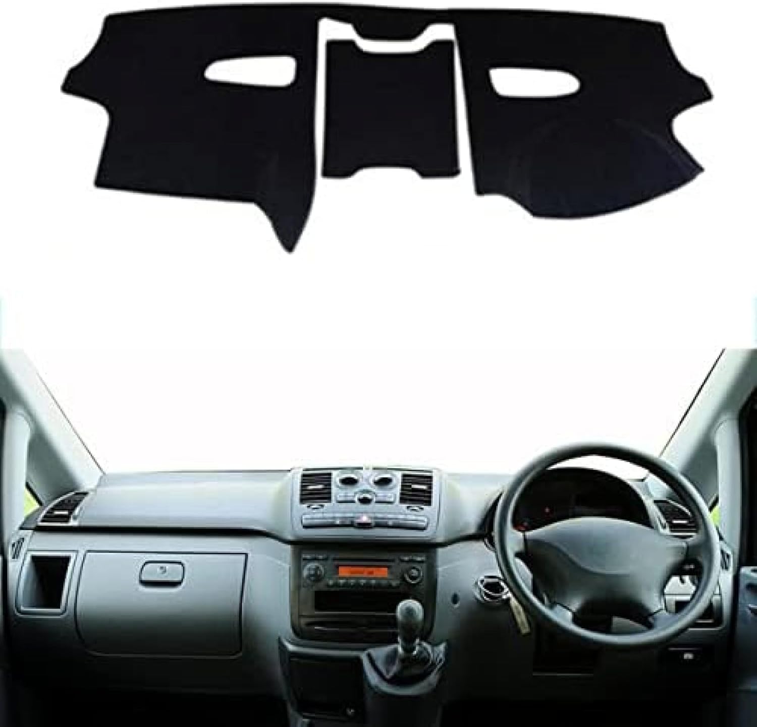 BIVVI Dashboard Cover,Fit for Mercedes Benz Vito W639 2010-2015 Sun Protection Non-Slip Pad Dashboard Decorative Interior Accessories