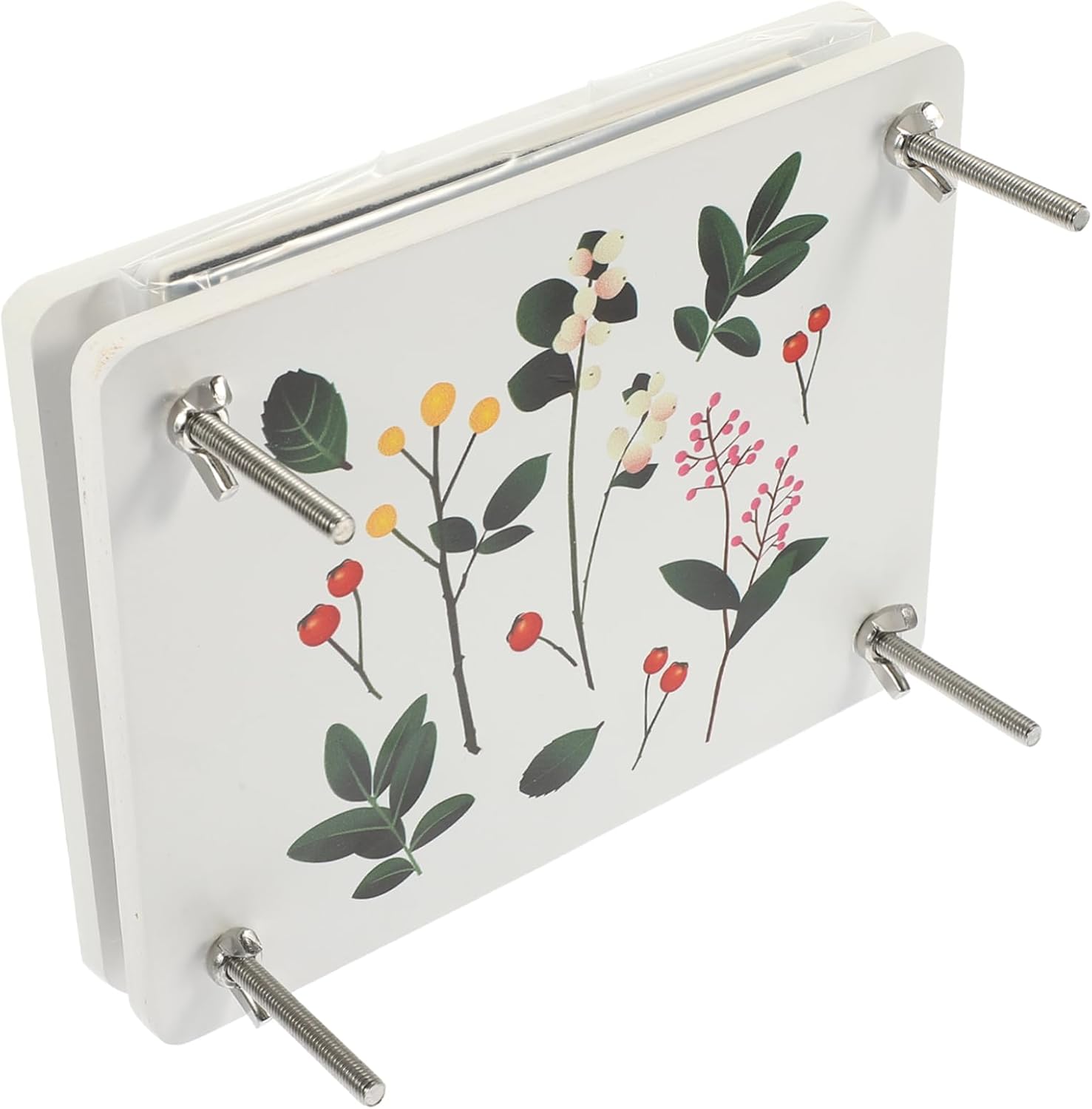 COHEALI 1set Flower Pressing Kit for Specimens Professional Flower Press for Crafting Scrapbooking and Greeting Cards Wooden Plates and Leaves