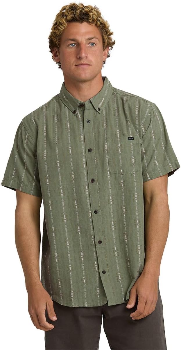 Billabong Men's All Day Jacquard Short Sleeve Woven Shirt