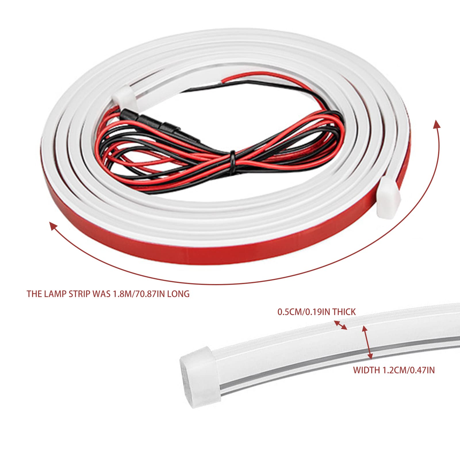 Striscia LED Per Auto DISCORAMA 120 Cm – Luce Diurna Bianco Freddo 12V Per Cofano E Griglia Frontale