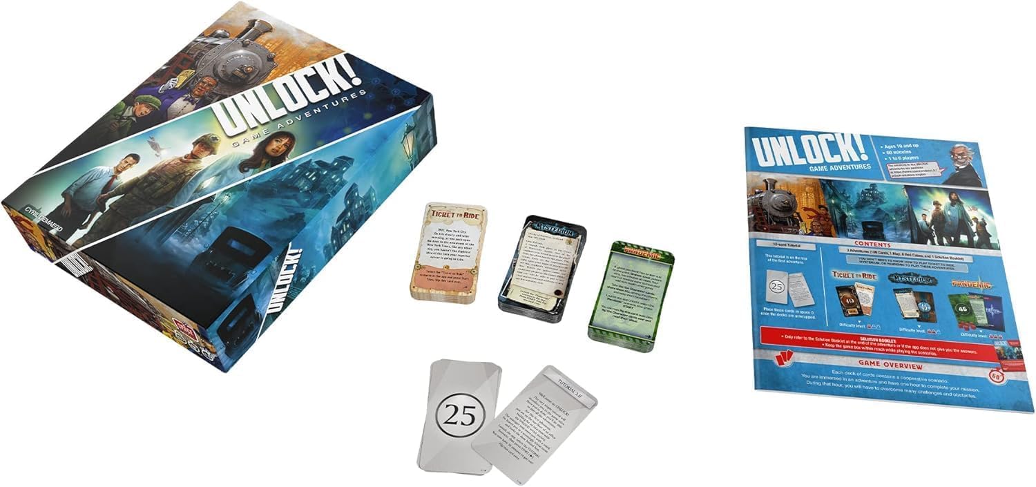 Unlock! Game Adventures - Gioco da Tavolo Cooperativo per 1-6 Giocatori, 3 Avventure Emozionanti di Escape Room, Età 10+ - Giochi di Investigazione - Asmodee | Get Your Fun