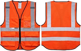 UNIGIFT Salzmann Warnweste, atmungsaktiv, Mesh, 3M, Warnweste, personalisierbar, Orange, 3M reflektierendes Band