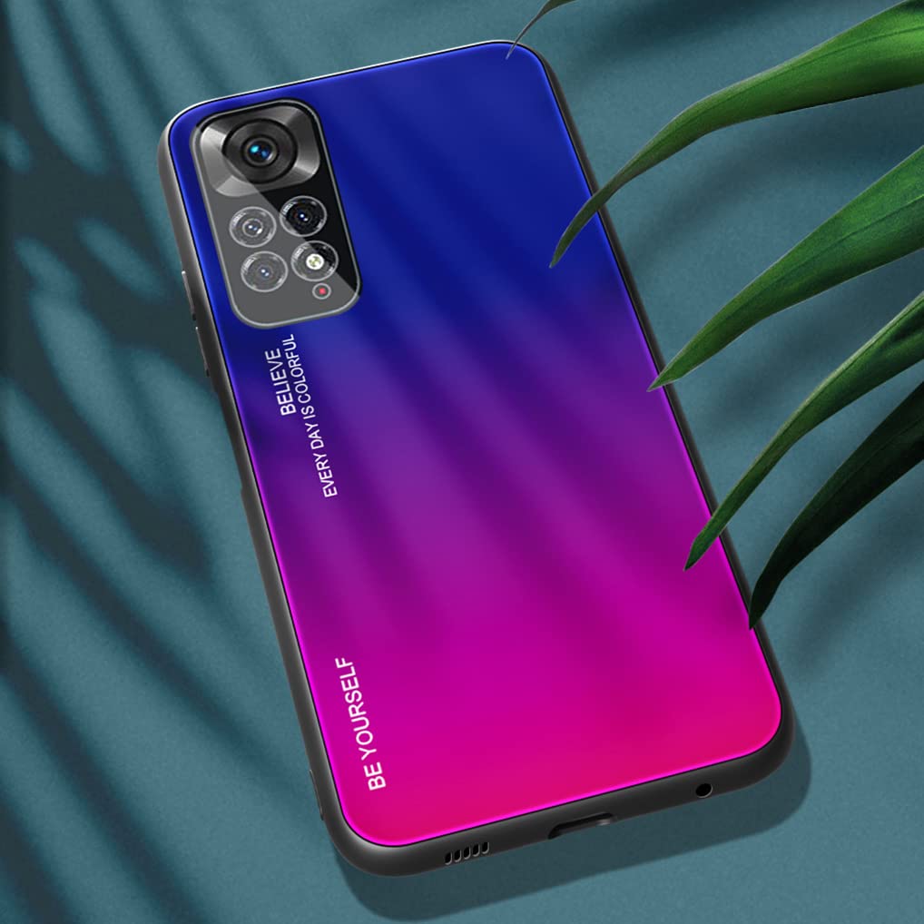SEAHAI Cover per Xiaomi Redmi Note 11/Redmi Note 11S 4G, Custodia Ultra Sottile ed Trasparente in Silicone TPU Morbido, Colori Sfumato Brillantini Motivo Carta Design Antiurto Case - Argento