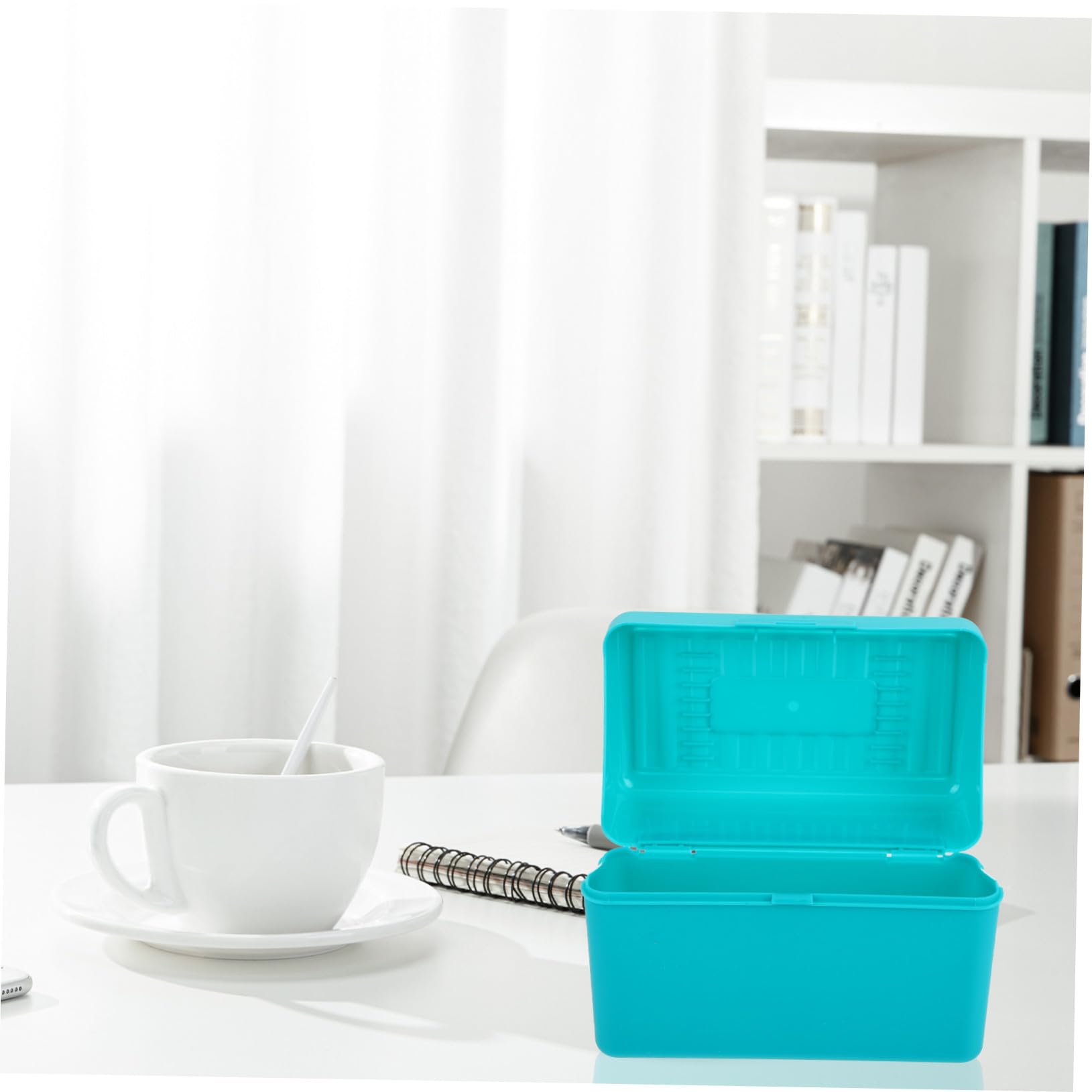 Mipcase Caja Porta Tarjetas de Índice 4 Piezas Pp para Tarjetas y Notas