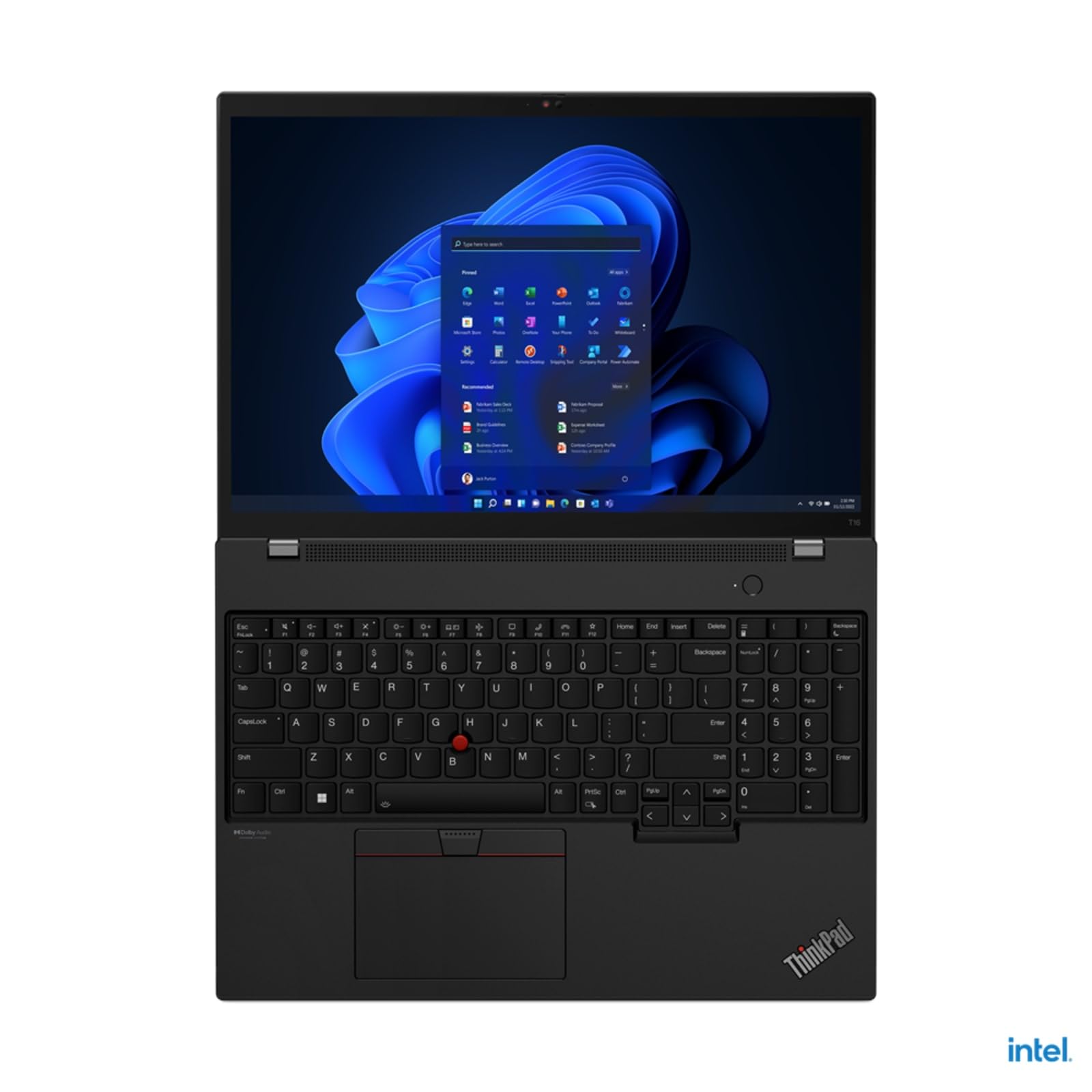 Lenovo ThinkPad T16 Gen 1 Intel Laptop (2022) | 16" 1920x1200 FHD+ | Core i5-1235U - Disco rigido SSD da 256 GB - 8 GB di RAM | 10 core @ 4,4 GHz Win 11 Pro Nero