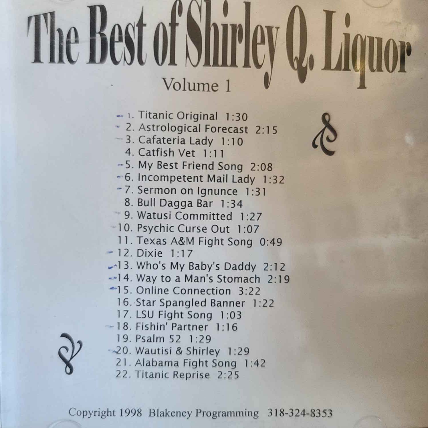 Shirley Q. Liquor The Best of Shirley Q. Liquor Volume 1 Rare!!! Music