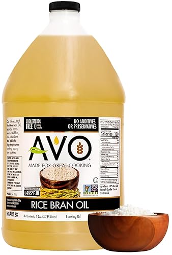 AVO NON - Aceite de salvado de arroz 100% sin OMG, 1 galón, sin conservantes añadidos