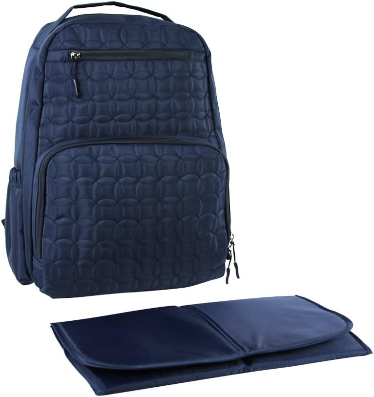 Diaper Bag Backpack-Multi-Function Travel Organizer for Baby Care-Including Insulated Pockets, Stroller Straps and Changing Pad–Navy