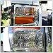 Auto Dynasty Factory Style Halogen Headlights Assembly Compatible with Ford F250 F350 F450 F550 Super Duty 2nd Gen 2008-2010, Driver and Passenger Side, Chrome Housing Amber Corner