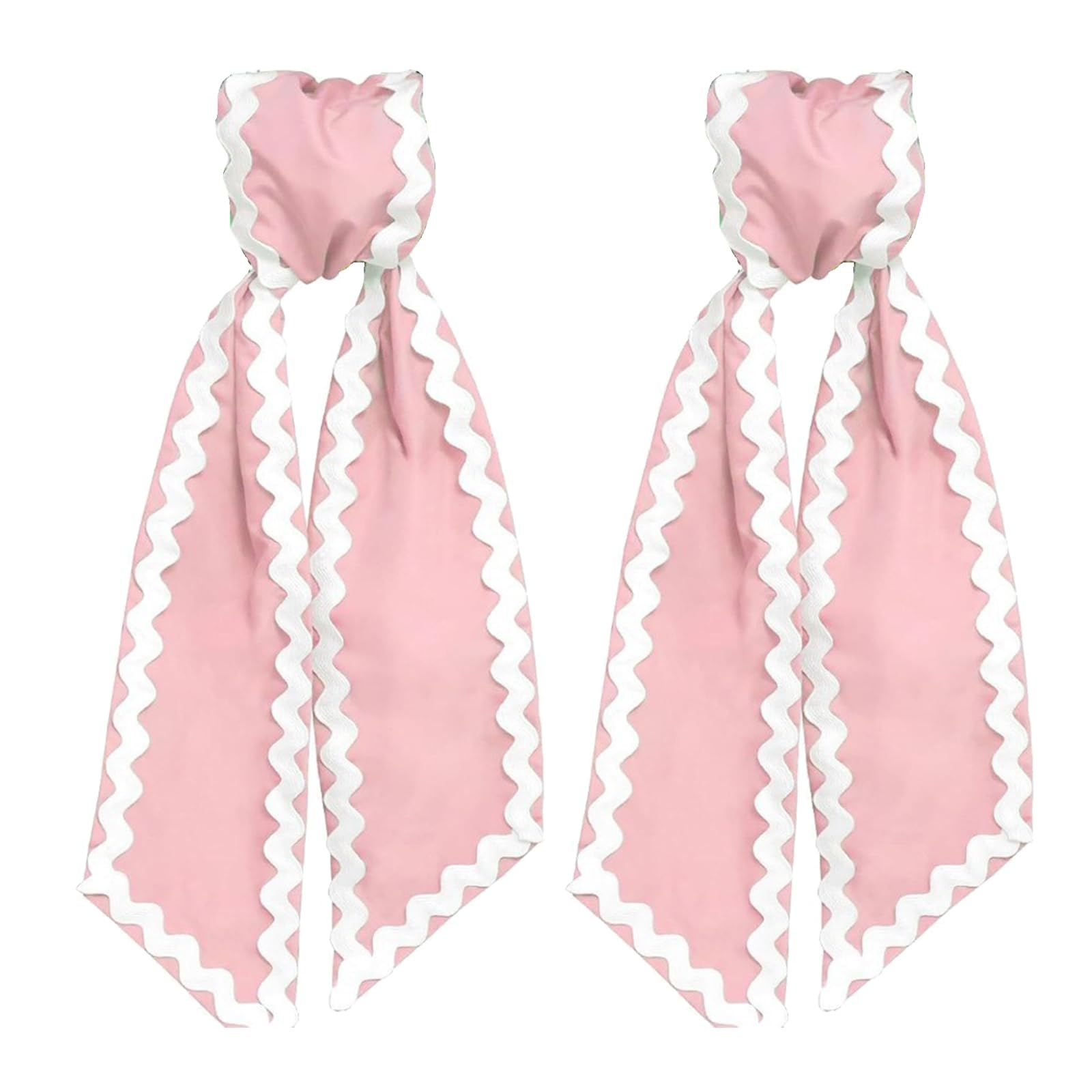 HUANGING 2 Pack Scalloped Wreath Sashes for Front Door Porch Decors Garland Ribbon Accessories Weddings Holiday Decoration Scalloped Sashes Ribbon for Front Door Wreath