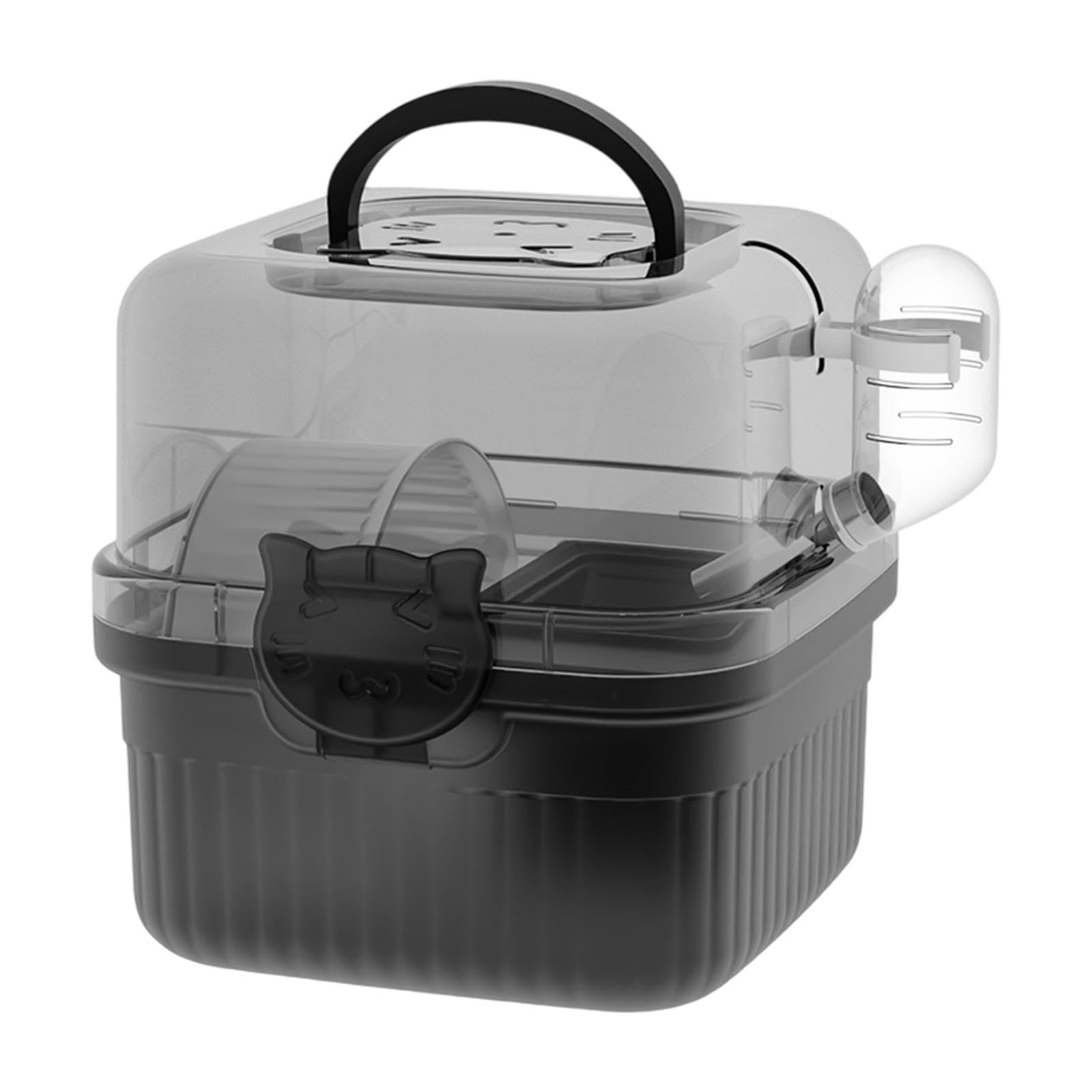 BNF® Hamster Cage Carrying Box with Water Bottle for Small Animals Gerbils Ferret Black|1 Hamster Carrier Cage-image-20