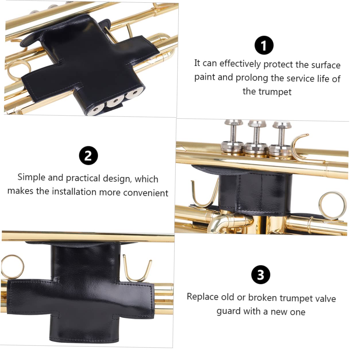 ERINGOGO Leather Trumpet Protector Wrap for Trumpet Cornet Durable Brass Instrument Case Prevents Rust and Corrosion