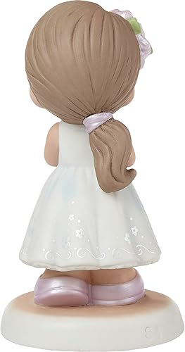 Miniatura 4 de Precious Moments Figura de comunión, bendiciones en tu primera comunión, niña de cabello moreno, recuerdo religioso para la fe católica y cristiana