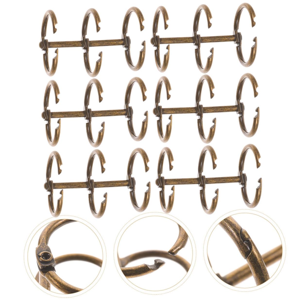 Lurrose 50pezzi Metallici Per Raccoglitori Clip Per Documenti e Album Per Scolastico e Resistenti