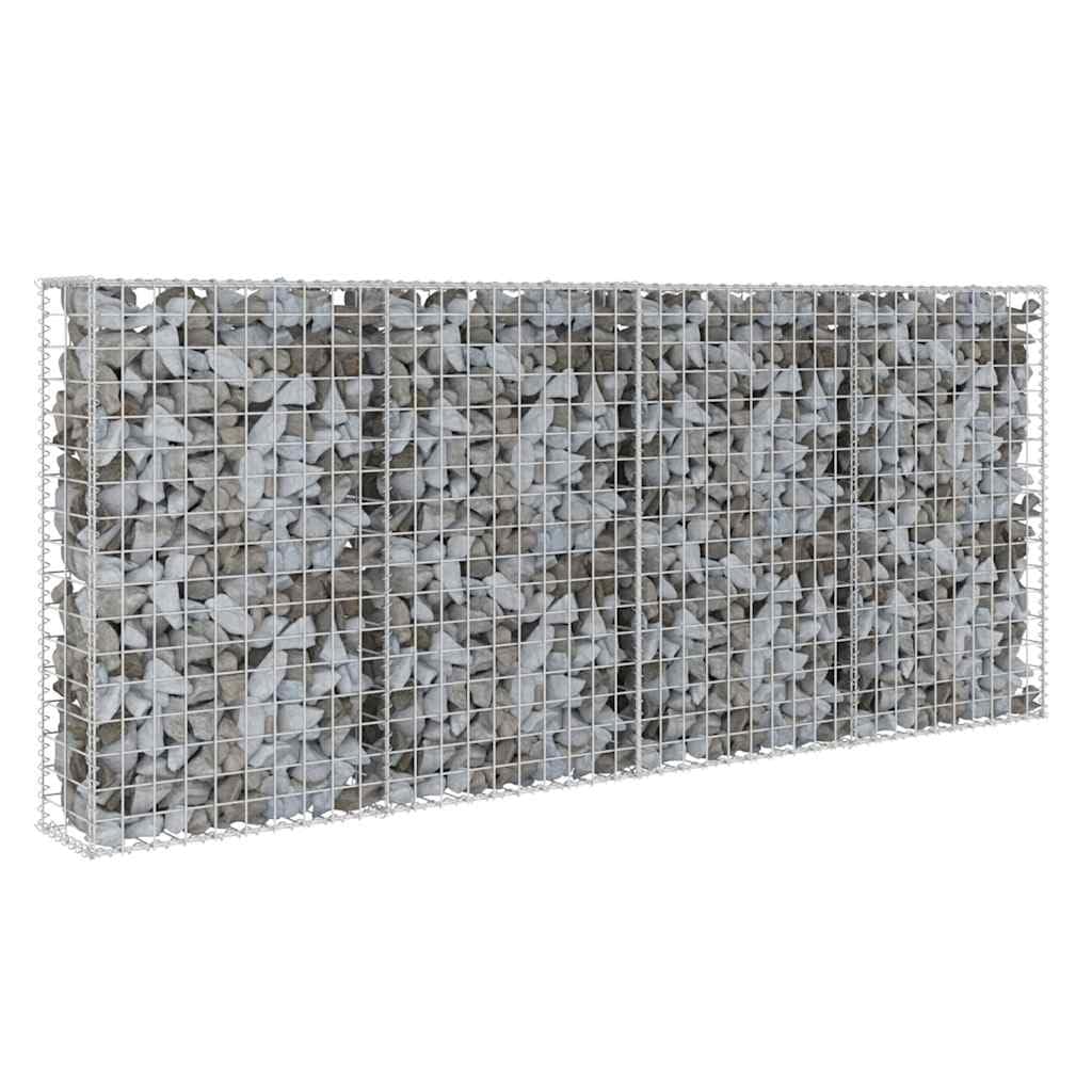 vidaXL Gabionenzaun Gabionenwand mit Abdeckung