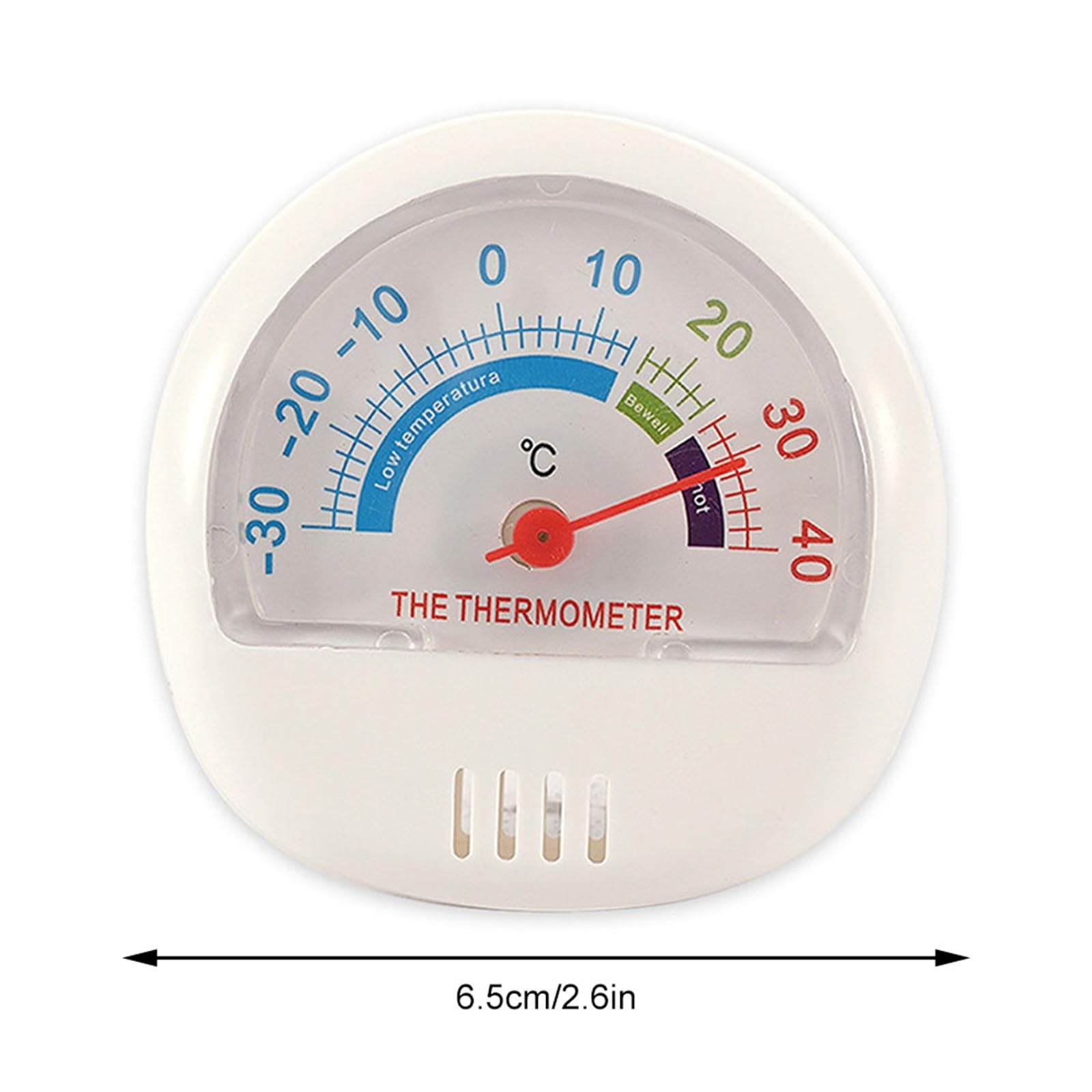6 termometri rotondi autoadesivi ad alta precisione for finestre, interni, esterni, pareti, serre, giardini, forniture for la casa(A)