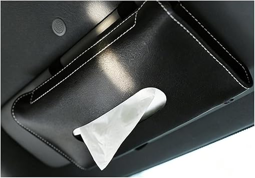 Car Sun Visor Tissue Box Paper Napkin Storage Bag Accessories For BAIC Beijing BJ20 EV2 EV5 BJ40 EC3 EC5 EU5 EX3 EX5 X7BAI-010-black-1PCS-