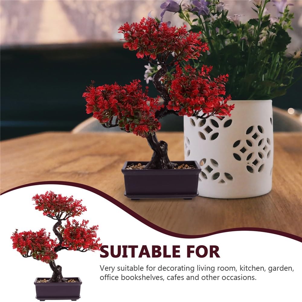 Bonsaï Artificiel Plantes artificielles en Pot, bonsaï Artificiel, Fausses Plantes, Simulation d'arbre, décoration de Table de Jardin d'invités Décoration de bonsaï(Yellow)