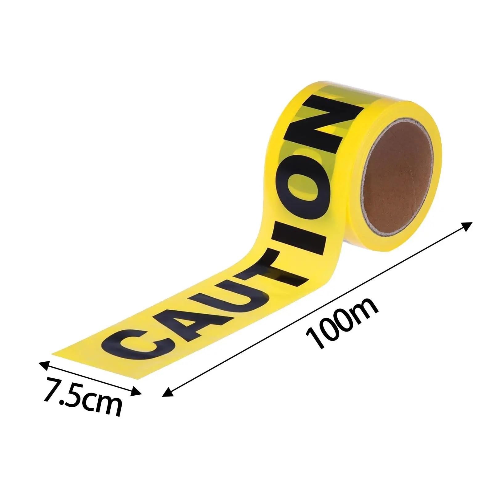 Cinta de señalización de Peligro, Cinta de Advertencia de Peligro Amarilla, 100 MX 7,5 cm, Paquete de 2