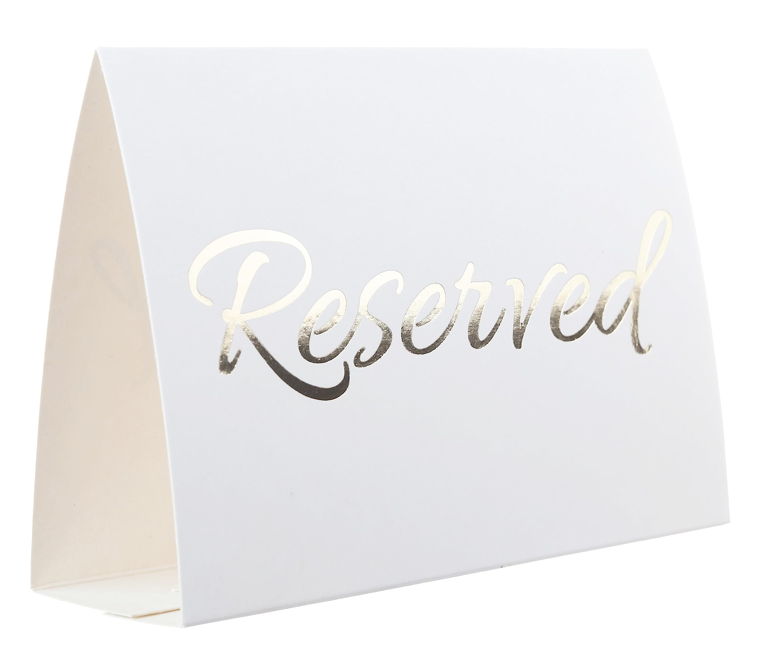 Buy 20 Pack Modern White Reserved Table Sign with Gold Letters Reserved Signs For Wedding