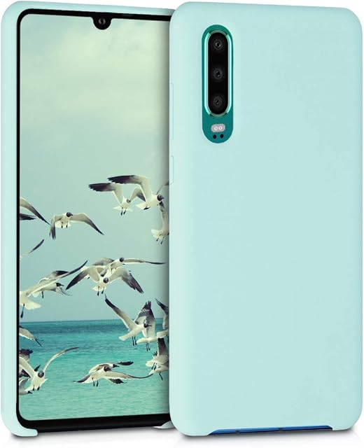 kwmobile TPU Silicone Case Compatible with Huawei P30 - Case Slim Phone Cover with Soft Finish - Mint Matte