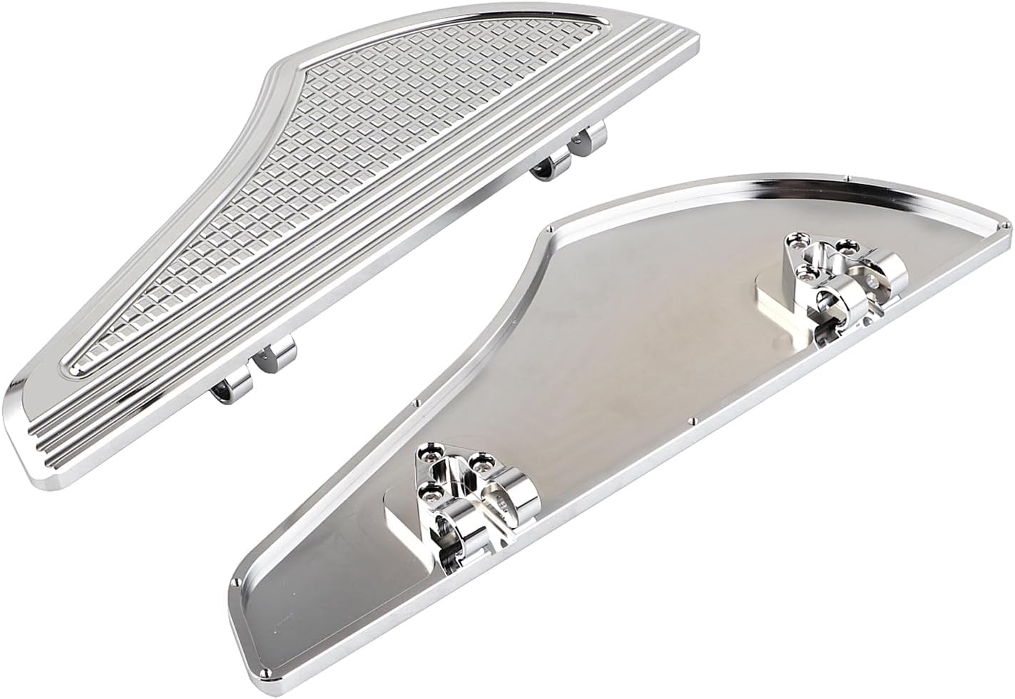 Front& Rear Driver Passenger Stretched Floor Boards Kit Compatible with Harley Touring Road King Tour Street Electra Glide 1993-UP