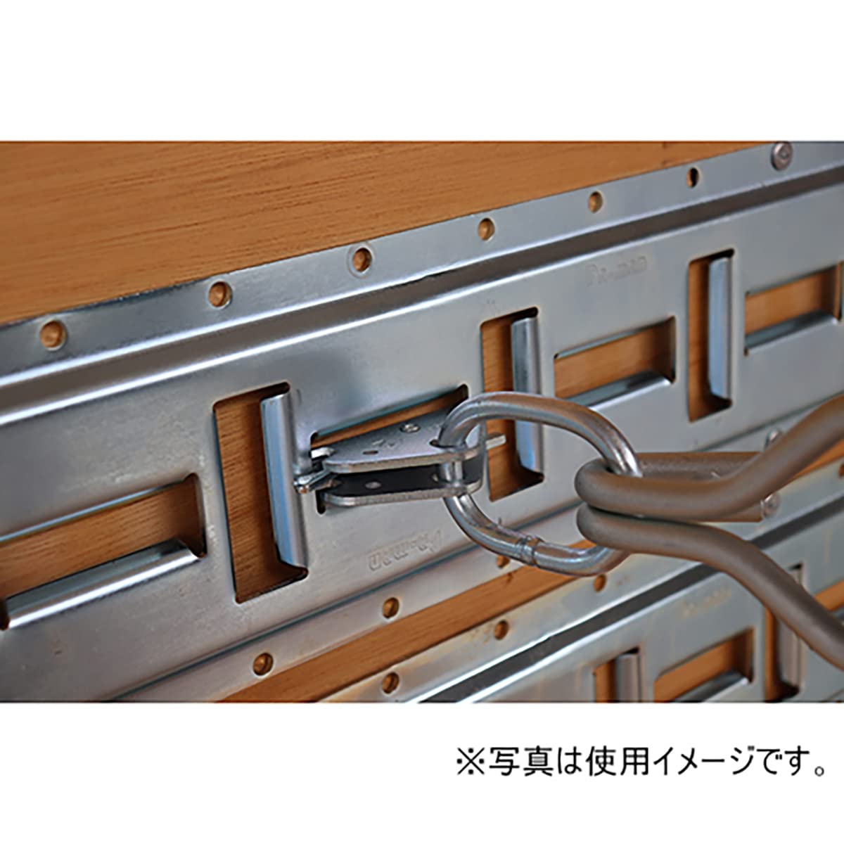 pa-man Eクリップ オーバルリング付 ロングタイプ ラッシングレール金具