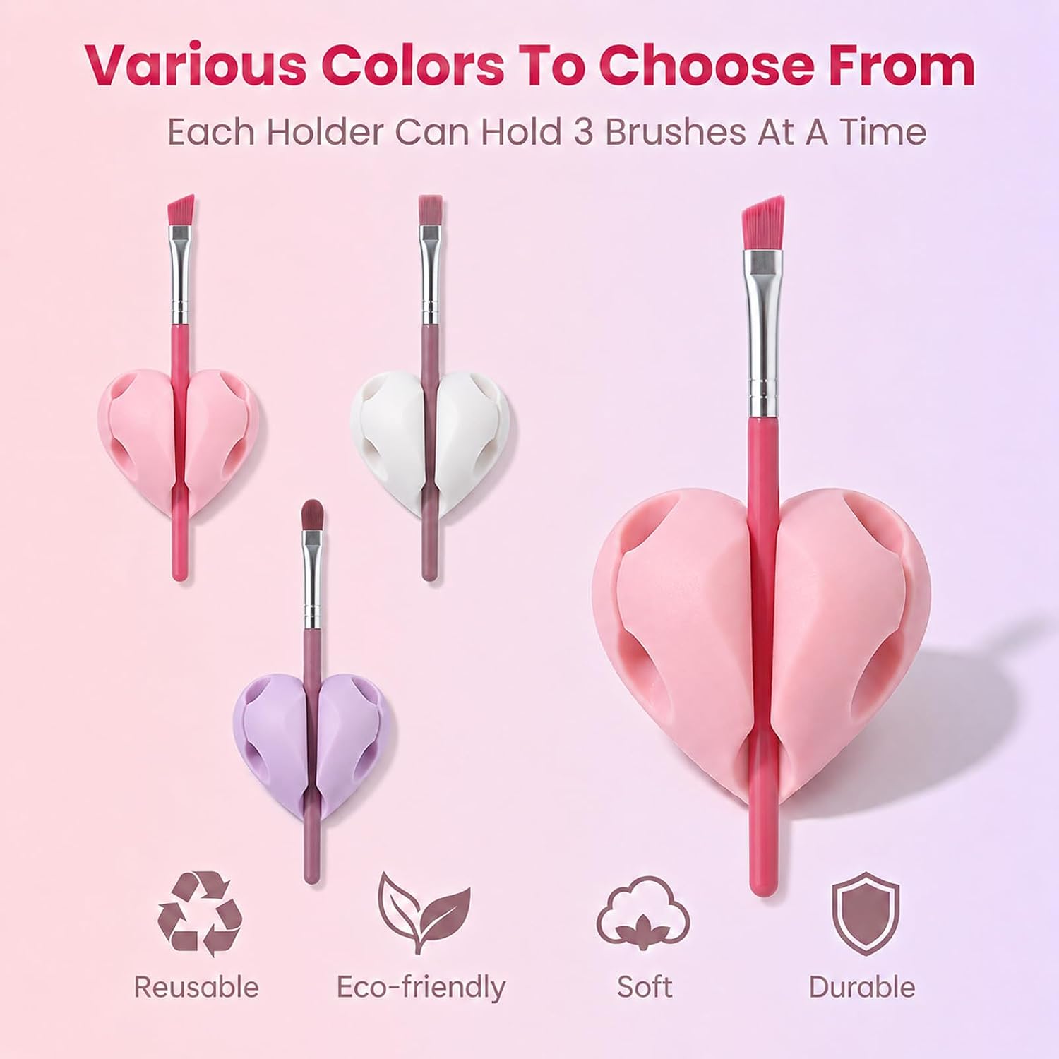 3PCS Reusable Lip Brush Holder Lip Balm Brush Organizer image 3