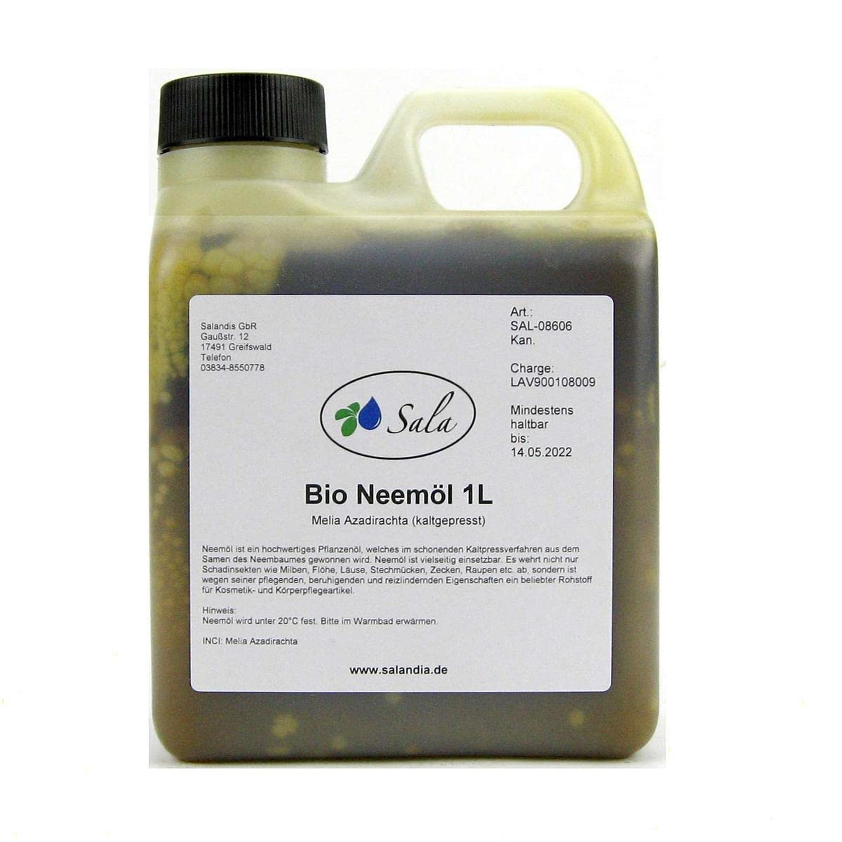 Sala Neemöl kaltgepresst BIO 1000 ml (1 L Kanister)