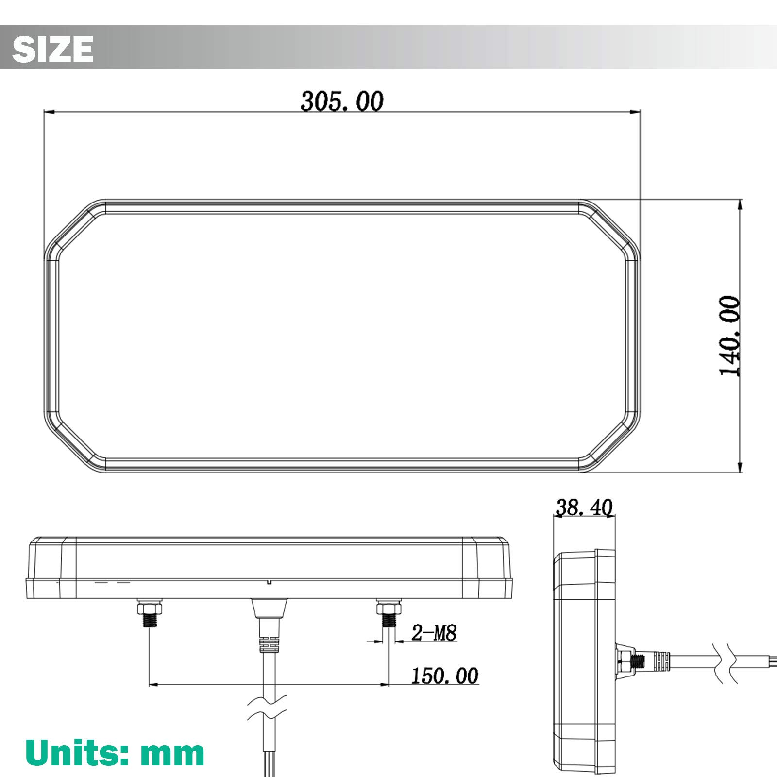 Luces Traseras Led, 7 Funciones para Remolques, 2 Pcs Pilotos Remolque Homologados, 1224V, Impermeables