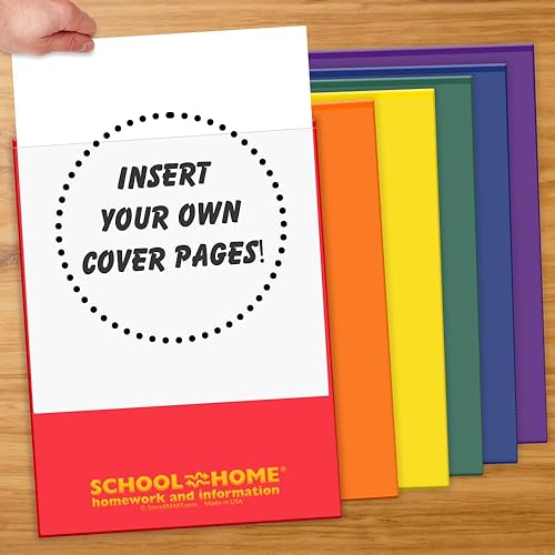 Miniatura 6 de StoreSMART SH900PCP6ENG - Carpetas escolares y hogareñas Paquete de 6 6 colores! Bolsillo doble tamaño carta Plástico duradero Fabricado