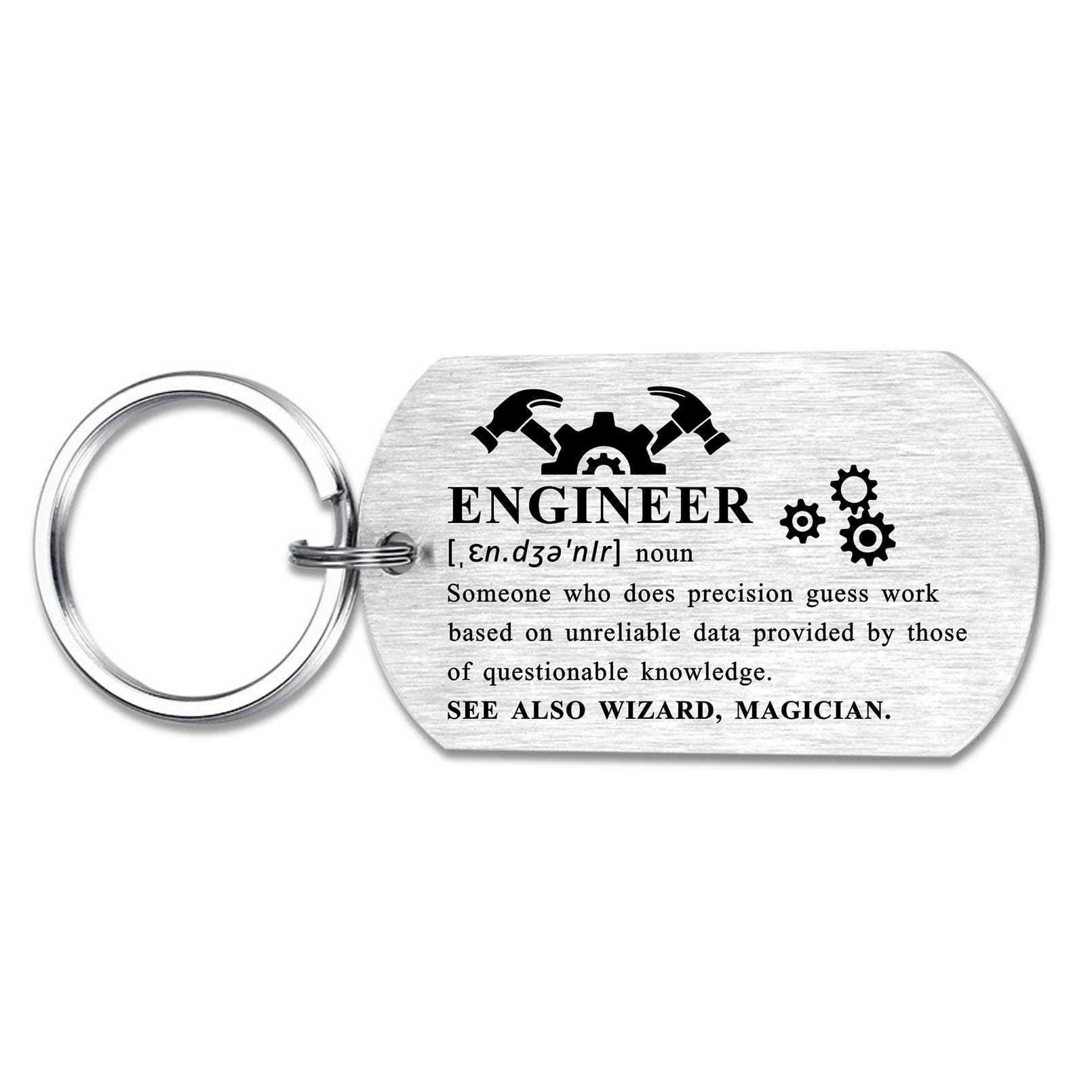 Alotozo Gifts for Engineers - Engineer Definition Keychain for Men Women - Engineering Gifts for Coworkers, Graduates, Friends - Appreciation Gift for Engineers for Christmas, Birthday