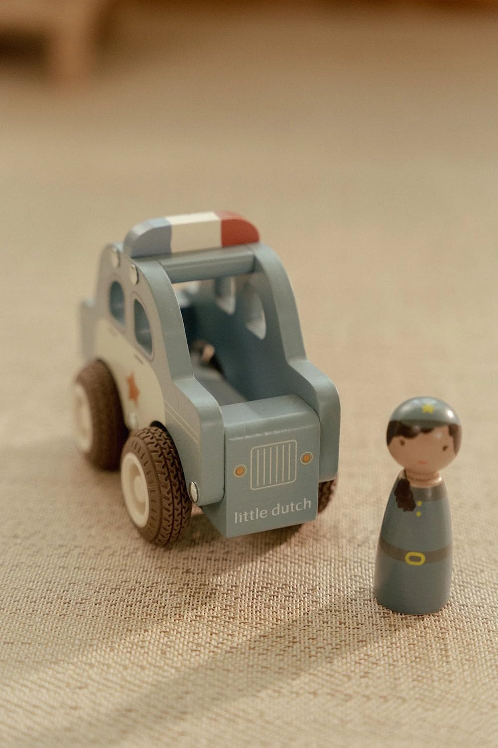 Little Dutch 2531 Wooden Police Car – Blue